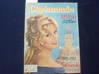 1958 OCT 9 CINEMONDE SPECIAL MAGAZINE-BRIDGET BARDOT COVER -M. MONROE - SP 4868J