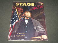1939 JUNE THE STAGE MAGAZINE - RAYMOND MASSEY COVER - GREAT PHOTOS & ADS - ST 1