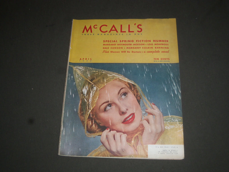 1940 APRIL MCCALL'S MAGAZINE - NICE COVER, STORIES & ADS - SP 6783