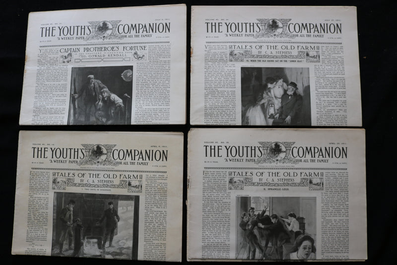 1908-1915 THE YOUTH'S COMPANION MAGAZINE - LOT OF 179 - O 3703