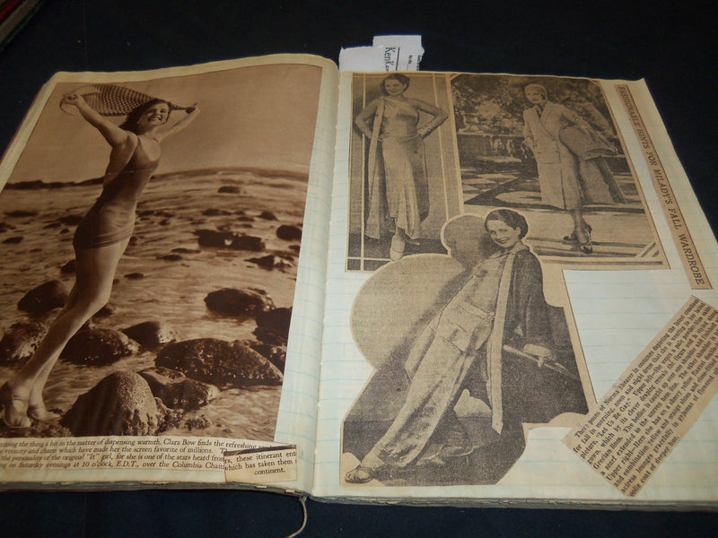 1930'S HOLLYWOOD STARS SCRAPBOOK - COOPER - GARBO - GREAT PHOTOS - 23A