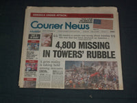2001 SEPTEMBER 14 COURIER NEWS NEWSPAPER-4,800 MISSING IN TOWERS' RUBBLE-NP 3501