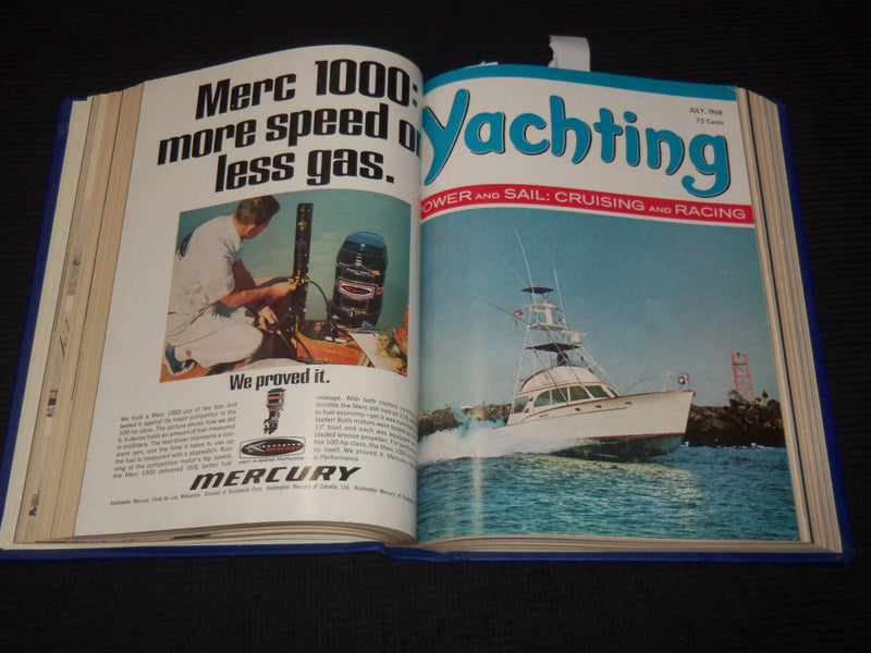 1968 MAY-AUGUST YACHTING MAGAZINE BOUND VOLUME - GREAT COVERS - ADS - KD 944L