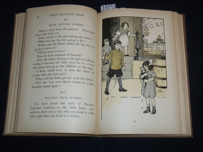 1913 ALDINE FIRST LANGUAGE BOOK BY BRYCE & SPAULDING - GRADES 3 & 4 - KD 4814O