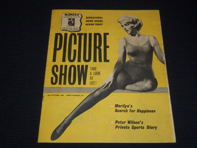 1960 OCTOBER 15 PICTURE SHOW MAGAZINE - MARILYN MONROE - RARE - E 17031