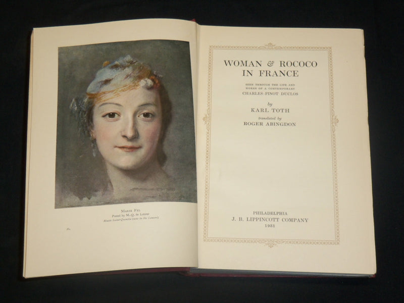 1931 WOMAN AND ROCOCO IN FRANCE HARDCOVER BOOK BY KARL TOTH - KD 2763L