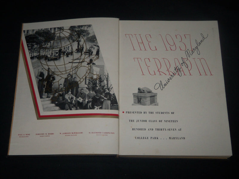1937 THE TERRAPIN UNIVERSITY OF MARYLAND YEARBOOK - COLLEGE PARK - YB 1618