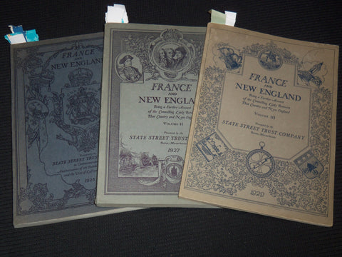 1925-1929 FRANCE AND NEW ENGLAND SOFTCOVER BOOKS LOT OF 3 - KD 3970I