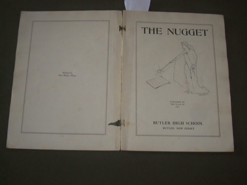 1927 THE NUGGET BUTLER HIGH SCHOOL YEARBOOK - BUTLER NEW JERSEY - YB 1355