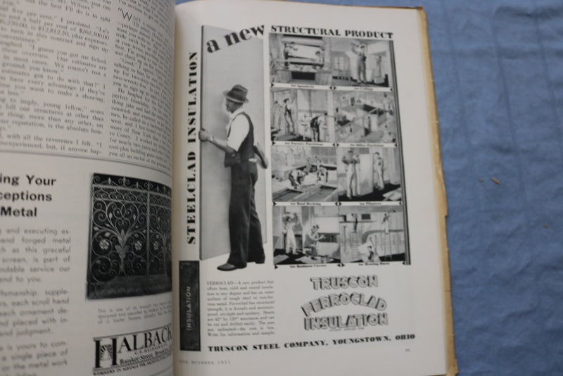 1931 OCTOBER THE AMERICAN ARCHITECT MAGAZINE - PHOTOS, STORIES & ADS - ST 5507N