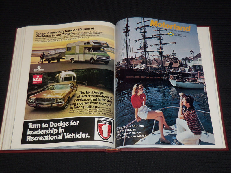 1973 JANUARY-DECEMBER THE MOTOR LAND MAGAZINE BOUND VOLUME - 6 ISSUES - KD 705B