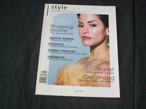 2003 WINTER SYTLE MAGAZINE- VOLUME 2, ISSUE 1- EMMANUELLE VAUGIER COVER - RC 903