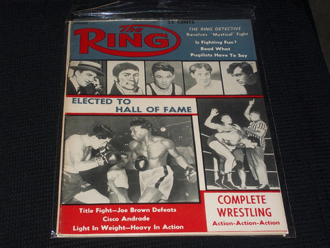 1961 JANUARY THE RING MAGAZINE - JOE BROWN BOXING COVER - E 3368