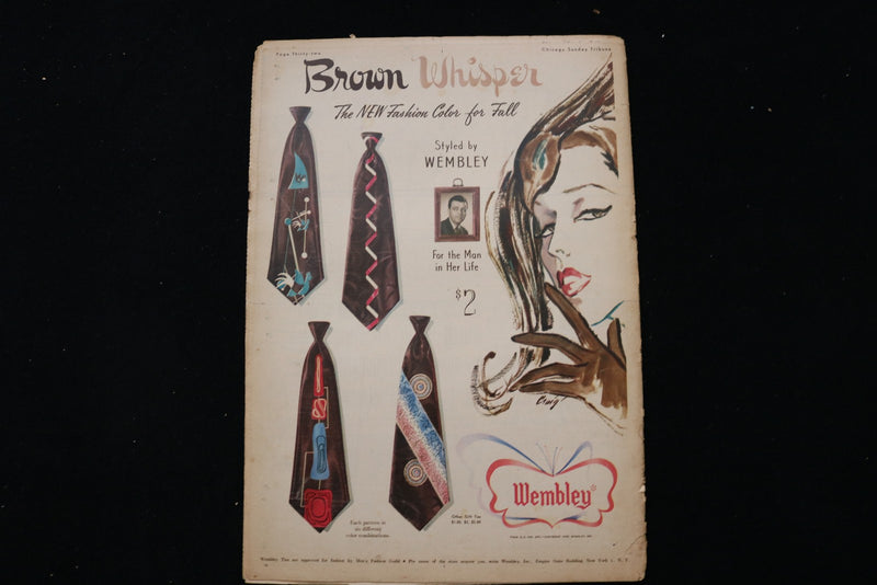 1950 OCTOBER 8 CHICAGO SUNDAY TRIBUNE MAGAZINE - RUTH ROMAN COVER - E 26266