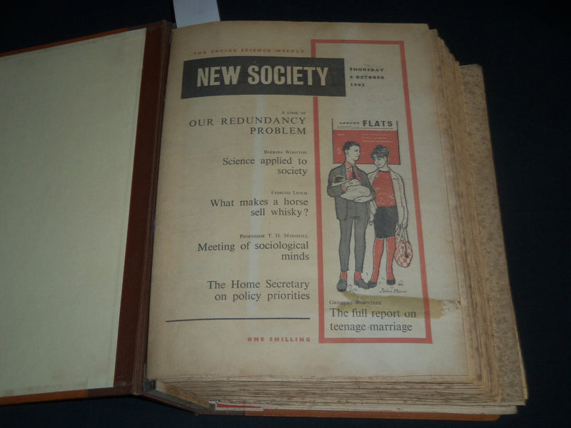 1962-1963 NEW SOCIETY SOCIAL SCIENCE WEEKLY MAGAZINE VOLUME 1- 39 ISSUES - R 157