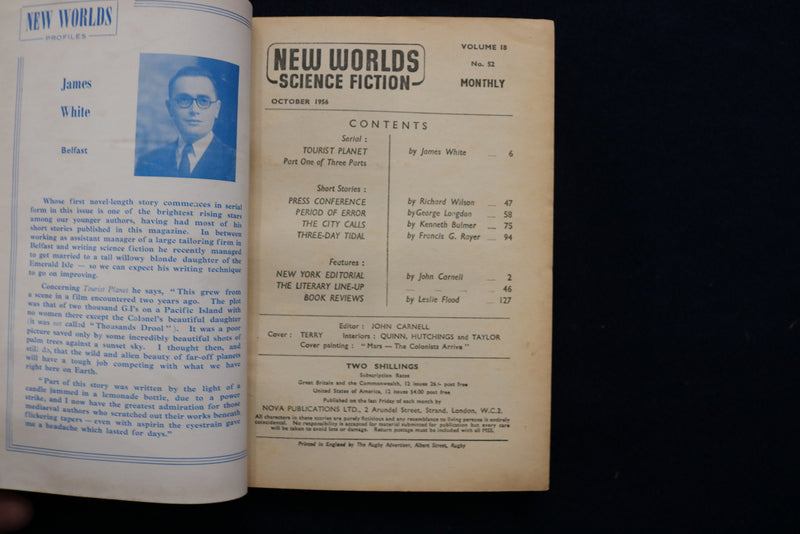 1956 OCTOBER NEW WORLDS SOFTCOVER DIGEST MAGAZINE - VOLUME 18, NUMBER 52 - K 425