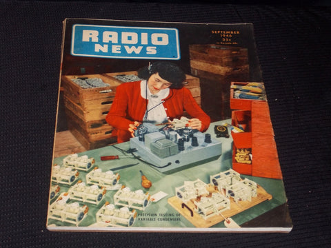 1946 SEPTEMBER RADIO NEWS MAGAZINE - VARIABLE CONDENSERS FRONT COVER - E 5184