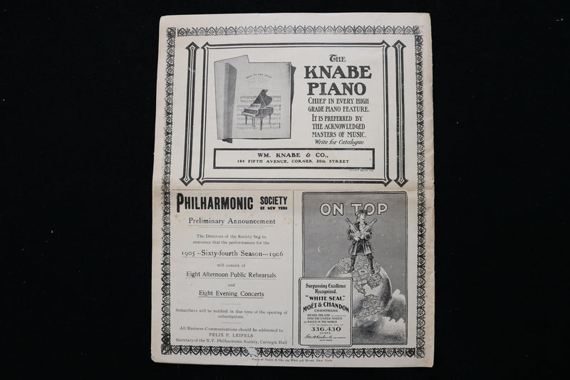 1905 MARCH 25 CARNEGIE HALL PROGRAM - K 2267