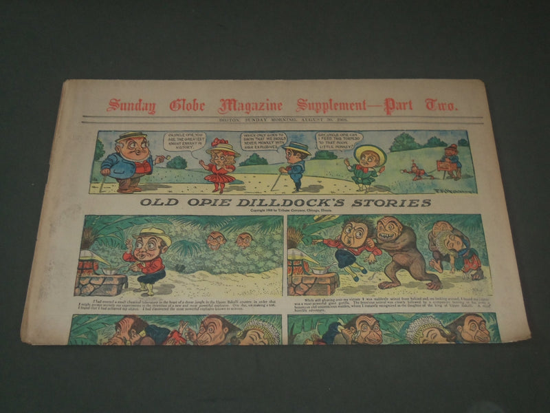 1908 AUGUST 30 SUNDAY BOSTON GLOBE SUPPLEMENT PART 2 - COLOR COMICS - NP 2795