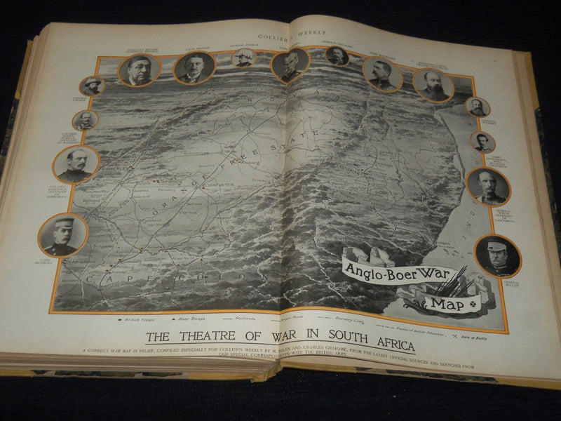 1899-1900 COLLIER'S WEEKLY MAGAZINE BOUND VOLUME - NICE ILLUSTRATIONS - KD 879O
