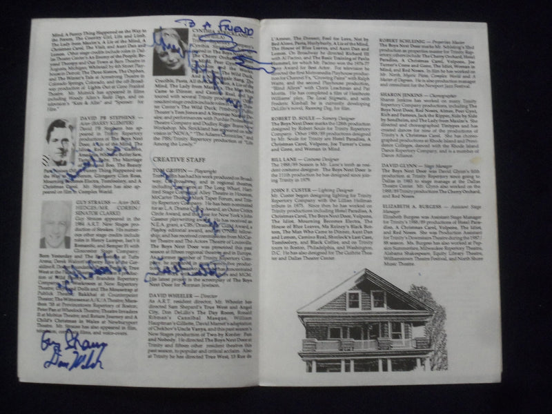 1989-90 THE BOYS NEXT DOOR PROGRAM - PETER GERETY + 7 OTHER SIGNATURES - J 9719