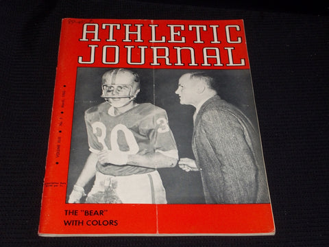 1963 MARCH ATHLETIC JOURNAL MAGAZINE - THE BEAR COVER - E 5823