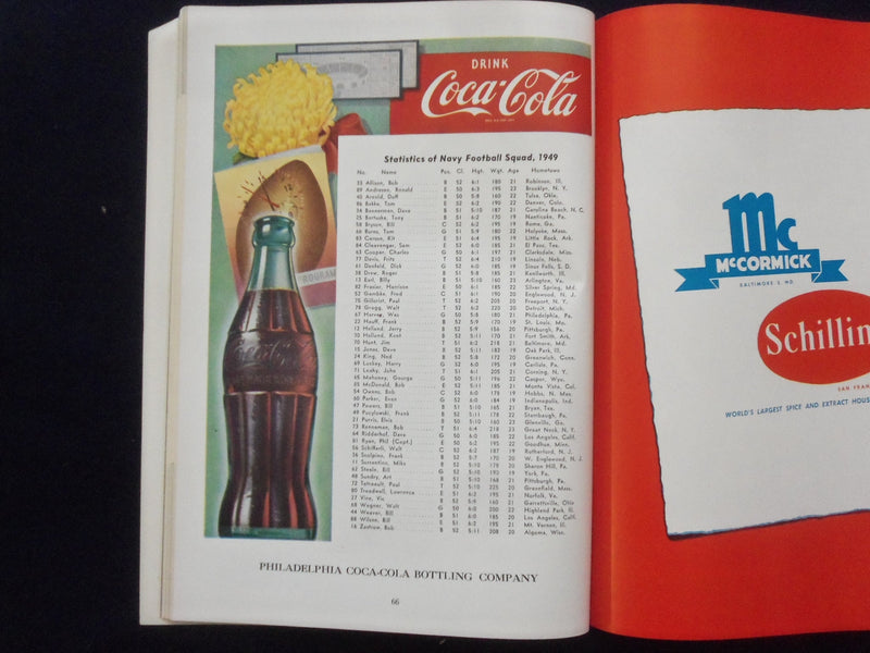 1949 NOVEMBER 26 ARMY-NAVY FOOTBALL PROGRAM - GREAT PHOTOS & ADS - K 120