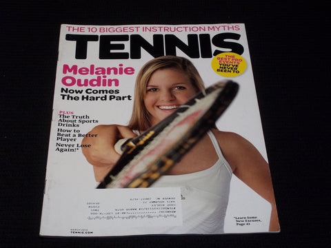 2010 MARCH TENNIS MAGAZINE - MELANIE OUDIN FRONT COVER - E 2236