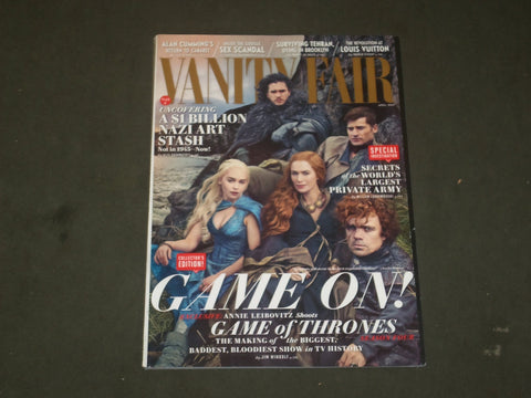 2014 APRIL VANITY FAIR MAGAZINE - GAME OF THRONES - GAME ON! - B 2454