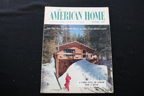 1956 JANUARY THE AMERICAN HOME MAGAZINE - YARD FULL OF COLOR COVER - E 9759