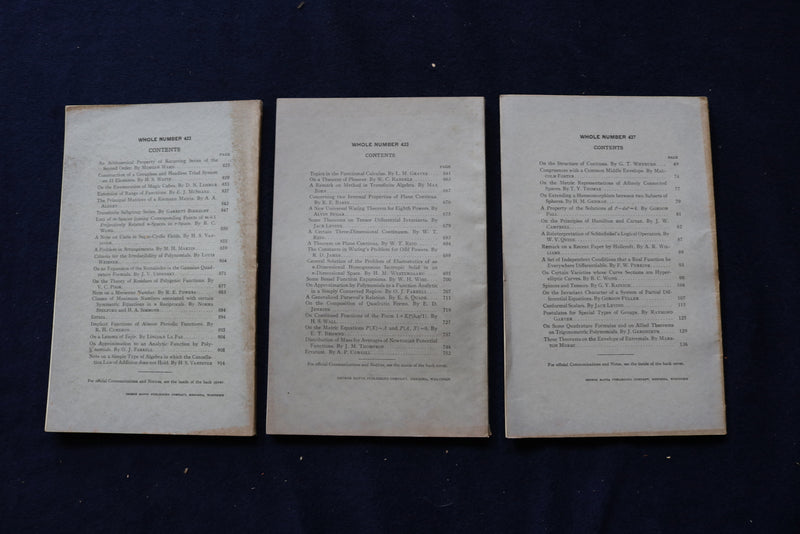 1931-1936 AMERICAN MATHEMATICAL SOCIETY BULLETIN MAGAZINE - LOT OF 18 - O 3584