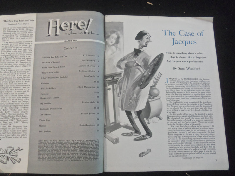 1952 MARCH HERE! IS AMERICA'S HUMOR MAGAZINE -THE NEW TAX RATE AND YOU- SP 5190F