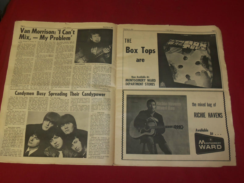 1967 DEC 2 THE BEAT NEWSPAPER-THE BEATLES-STONES -PHOTOS, ARTICLES & ADS-NP 3924