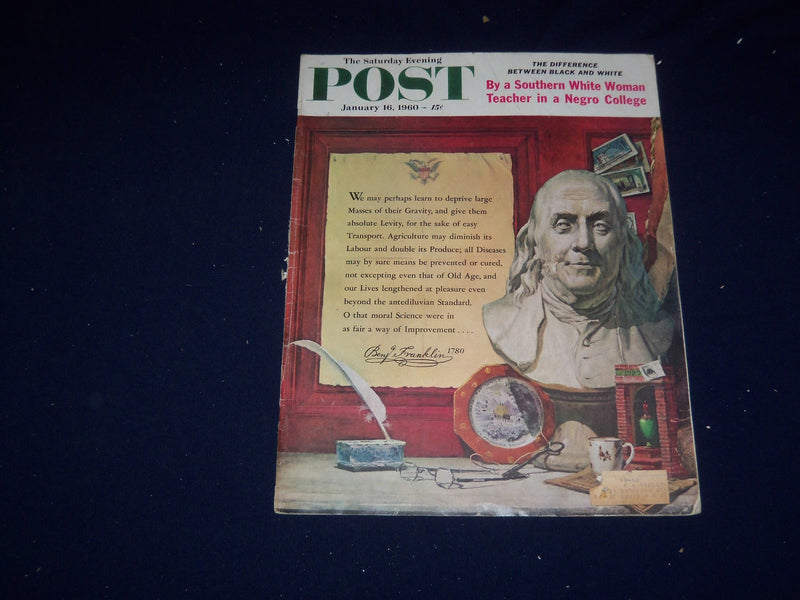 1960 JANUARY 16 THE SATURDAY EVENING POST MAGAZINE - ILLUSTRATED COVER - SP 5716