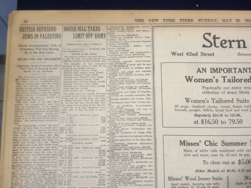 1918 MAY 26 NEW YORK TIMES - GERMANS ALMOST WIPED OUT IN THE AIR - NT 8188