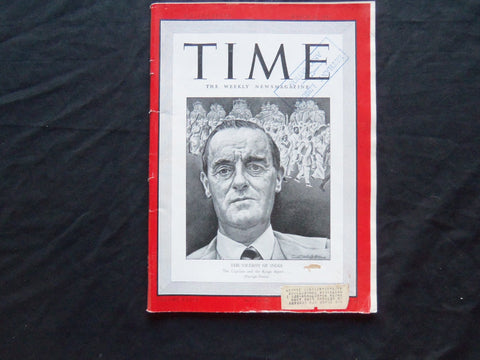 1942 MARCH 16 TIME MAGAZINE - LORD LINITHGOW, VICEROY OF INDIA - T 805