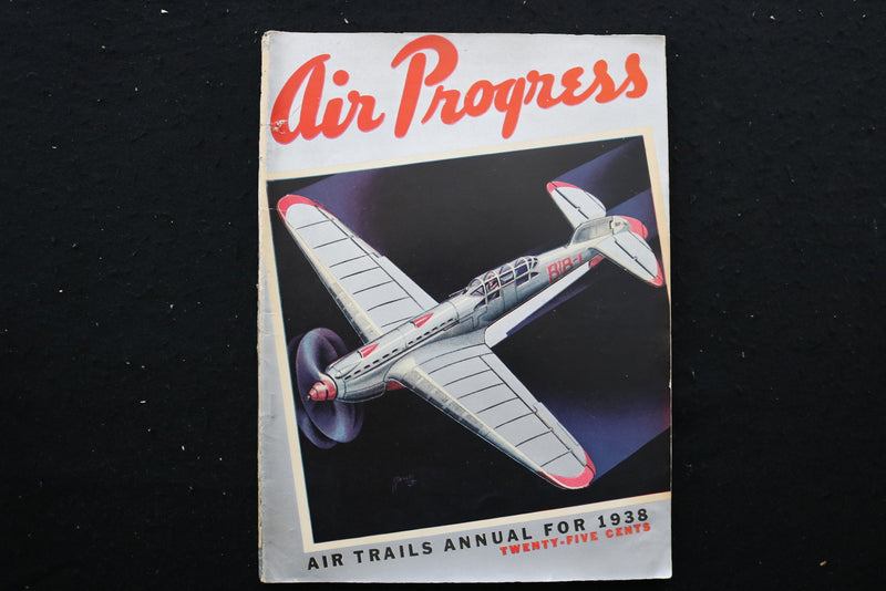 1938 AIR PROGRESS MAGAZINE - AIR TRAILS ANNUAL COVER - SP 2616J