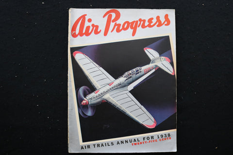 1938 AIR PROGRESS MAGAZINE - AIR TRAILS ANNUAL COVER - SP 2616J