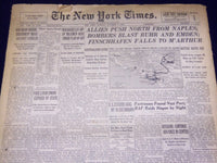 1943 OCTOBER 3 NEW YORK TIMES - FINSCHHAFEN FALLS TO M'ARTHUR - NT 1749