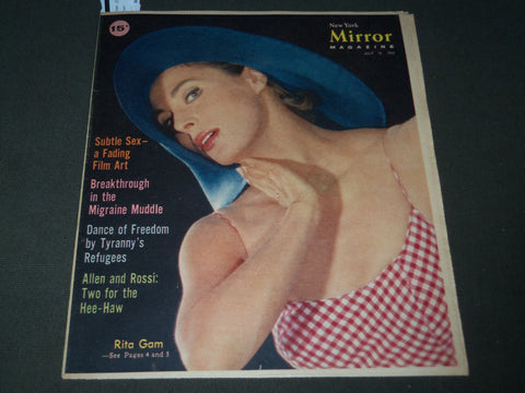 1962 JULY 15 NEW YORK MIRROR MAGAZINE - RITA GAM COVER - ALLEN & ROSSI - J 2844