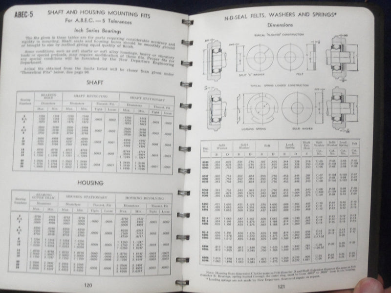 1954 NEW DEPARTURE HANDBOOK - GENERAL MOTORS - J 9785