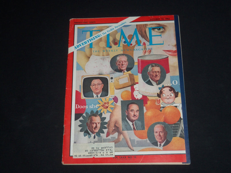1962 OCTOBER 12 TIME MAGAZINE - U.S. ADVERTISING EXECUTIVES - T 1869