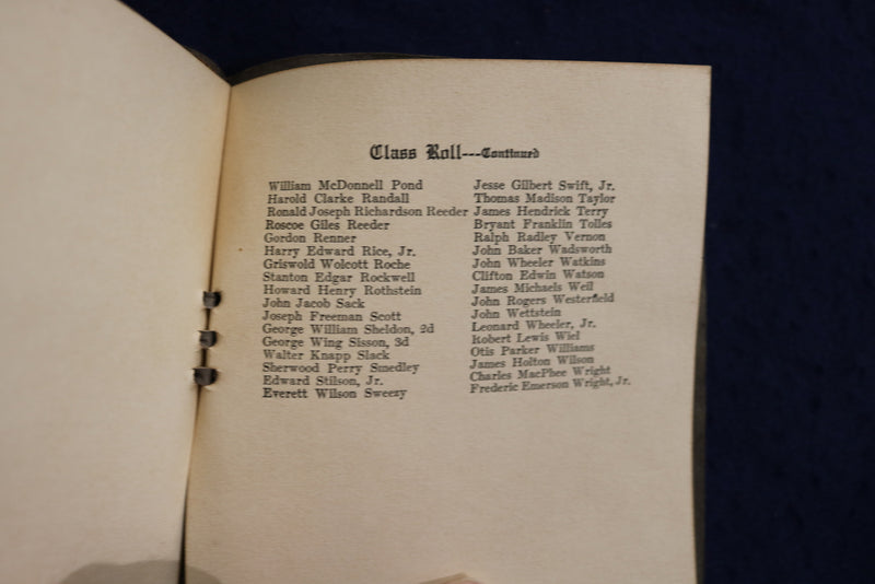 1918 PHILIPS EXETER ACADEMY CLASS DAY EXERCISES SOFTCOVER BOOK - K 1349