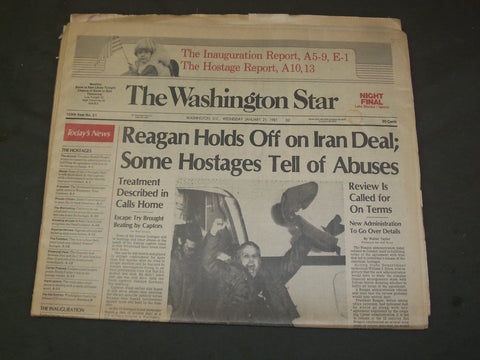 1981 JAN 21 THE WASHINGTON STAR NEWSPAPER - HOSTAGES RETURN FROM IRAN - NP 3191