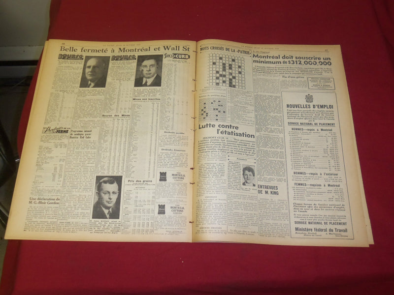 1945 OCT 18 LA PATRIE NEWSPAPER-FRENCH -SESSION DU TRIBUNAL INTERNATIONAL-FR1917