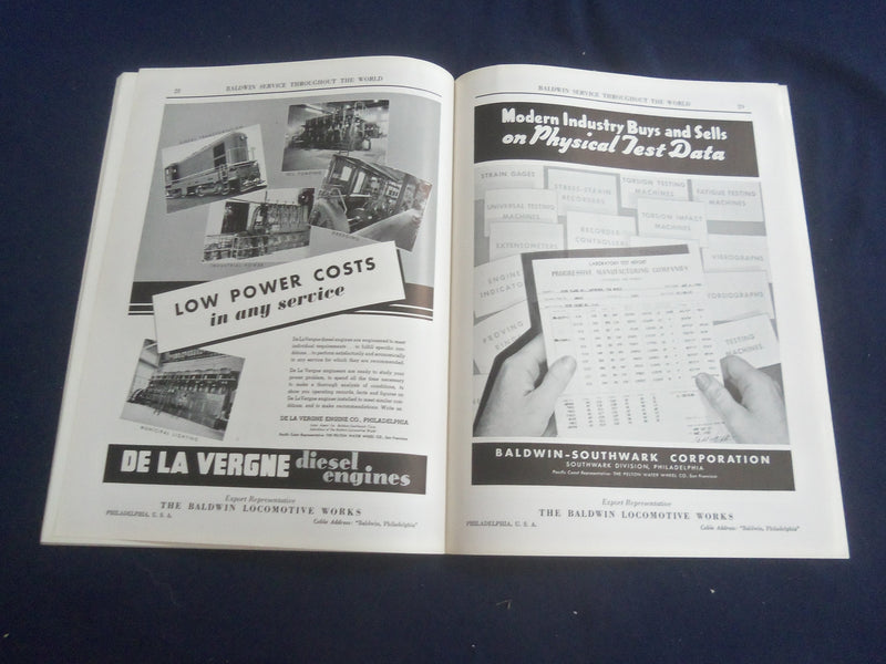 1938 JULY BALDWIN LOCOMOTIVES MAGAZINE - GREAT COVER AND PHOTOS - SP 6482K
