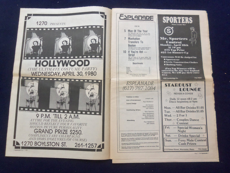 1980 MAY 7 ESPLANADE NEWSPAPER - MANHATTAN TRANSFER TO BOSTON - NP 6831