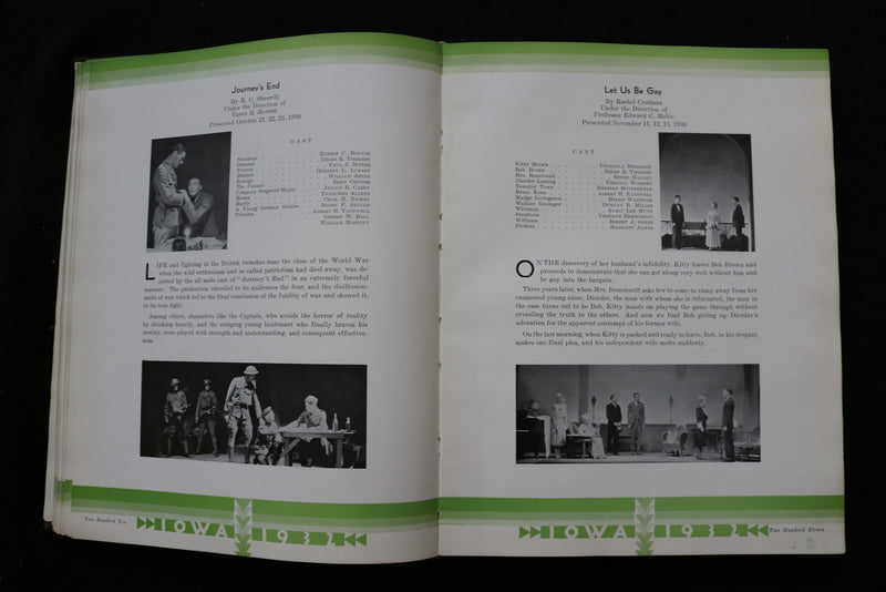 1932 THE HAWKEYE UNIVERSITY OF IOWA YEARBOOK - IOWA CITY, IOWA - YB 3540
