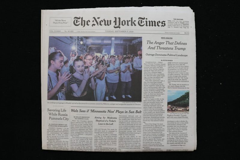 2024 SEPTEMBER 17 NEW YORK TIMES - THE ANGER THAT DEFINES AND THREATENS TRUMP