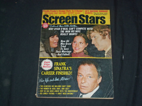 1971 JULY SCREEN STARS MAGAZINE - RYAN O'NEAL & ALI MACGRAW COVER - CW 371